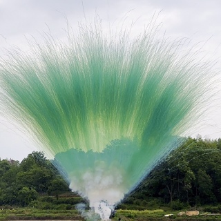 Зеленый дневной салют Лапша 50 залпов