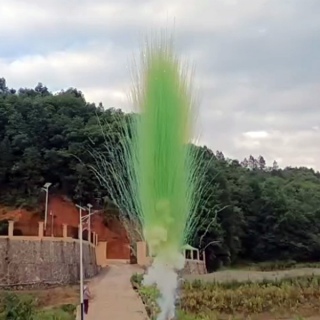 Зеленый веерный салют Лапша 16 залпов