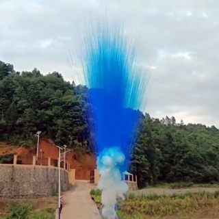 Синий веерный салют Лапша 16 залпов